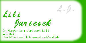 lili juricsek business card